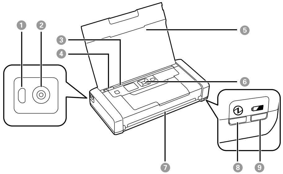EPSON WF-110W - Pièces de l'imprimante - dessus - 1