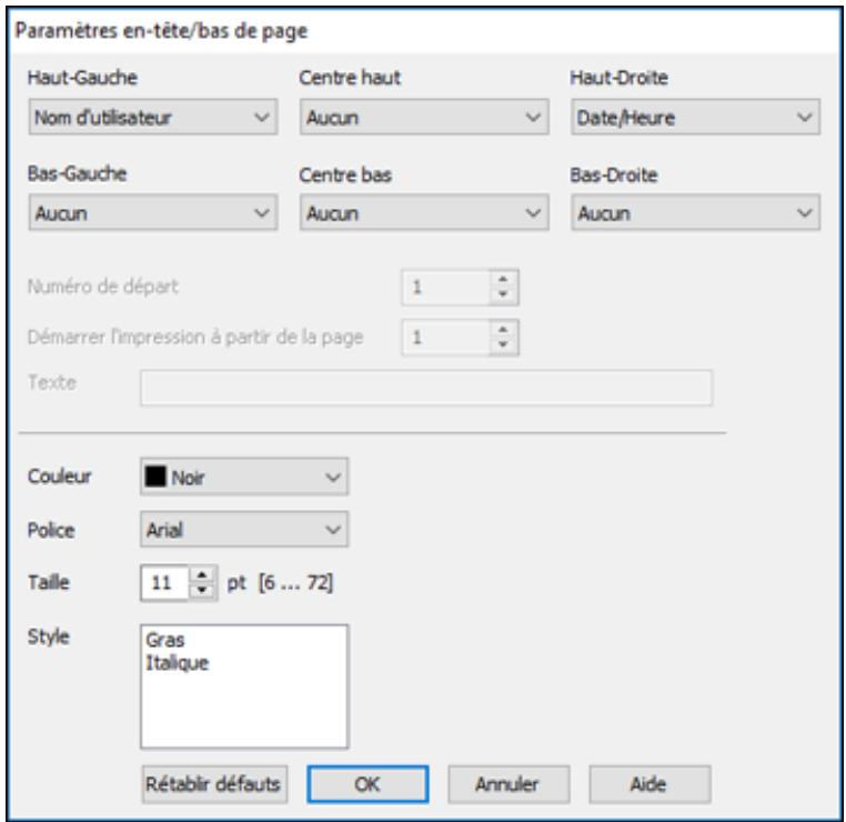 EPSON WF-110W - Paramètres d'en-tête et de bas de page - windows - 1