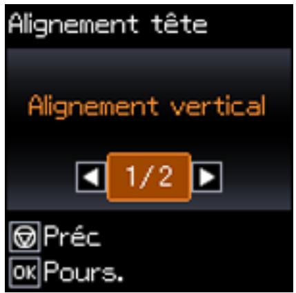 EPSON WF-110W - Alignement de la tête d'impression en utilisant le panneau de commande - 2