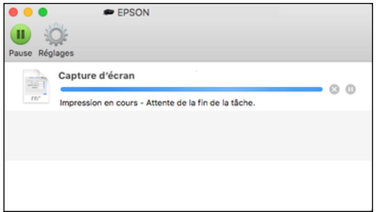 EPSON WF-110W - Vérification de l'état de l'impression - mac - 1