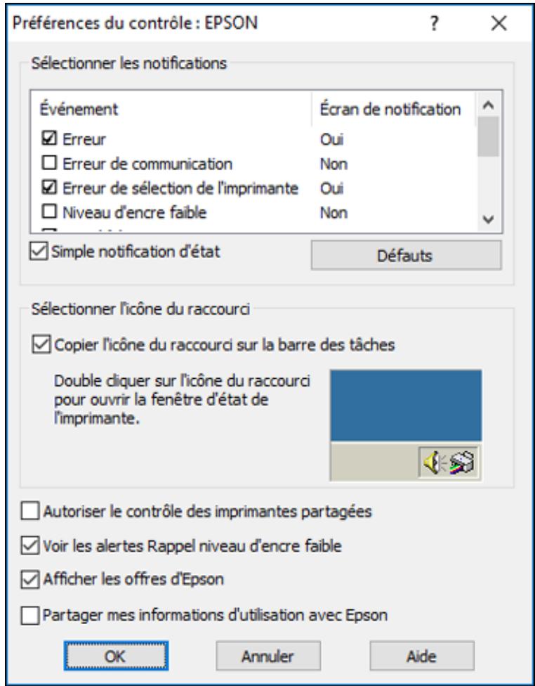 EPSON WF-110W - Cette fenêtre s'affiche : - 1