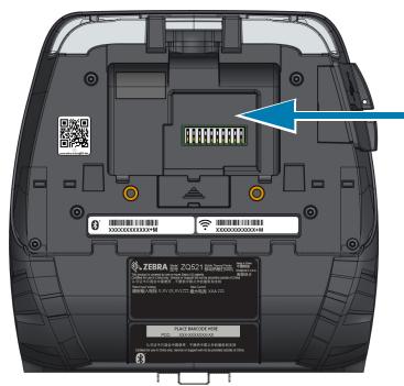ZEBRA ZQ521 - Installing the Battery - 1