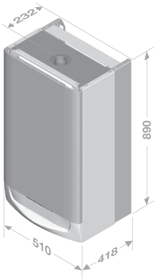 SAUNIER DUVAL ISOSPLIT C28E CF - Dimensions - 2