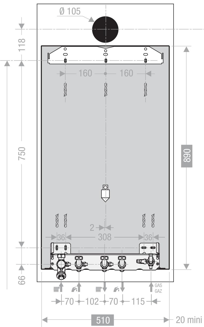 SAUNIER DUVAL ISOSPLIT C28E CF - Rappel: en aucun cas les ventilations haute - 2
