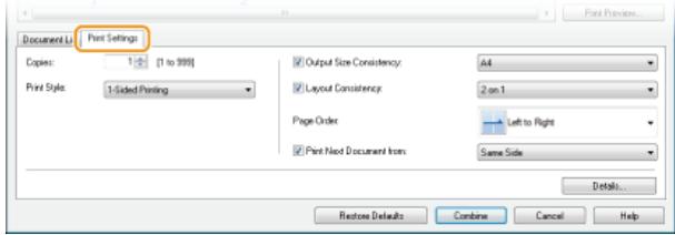 CANON LBP6040 - [Document List]/[Print Settings] - 2