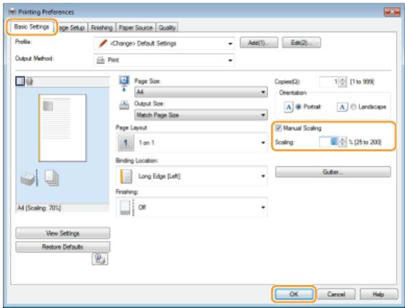 CANON LBP6040 - **Specifying the Print Ratio in Increments of 1%** - 2