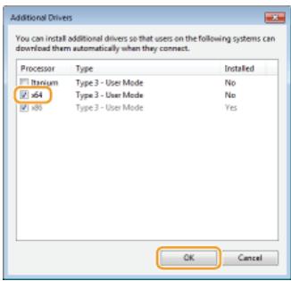 CANON LBP6040 - Select the additional drivers, and click [OK]. - 1