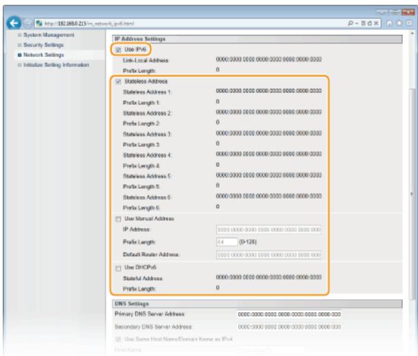 CANON LBP6040 - Select the [Use IPv6] check box and configure the required settings. - 1