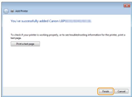 CANON LBP6040 - Click [Finish]. - 1