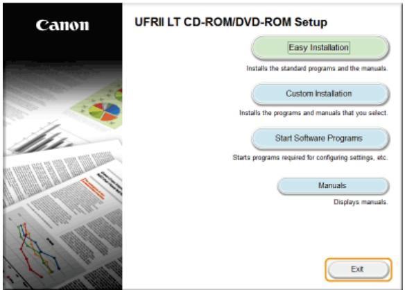 CANON LBP6040 - Click [Back] [Exit]. - 3