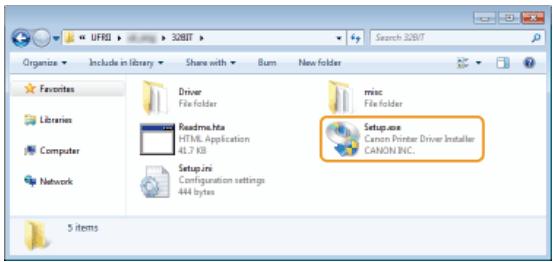 CANON LBP6040 - Double-click "Setup.exe." - 1
