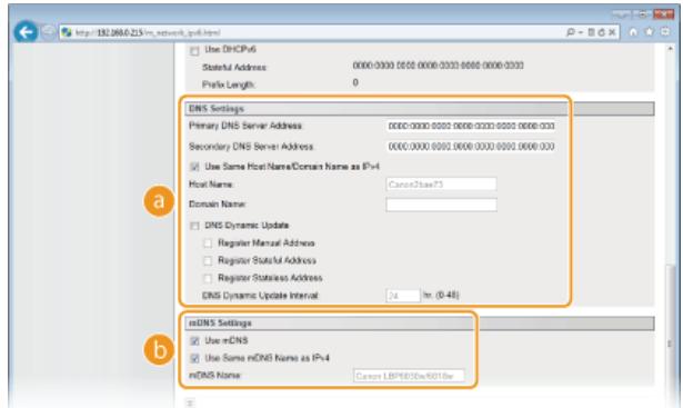 CANON LBP6040 - Configure the IPv6 DNS settings. - 1
