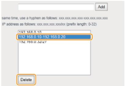 CANON LBP6040 - Specify address exceptions. - 1