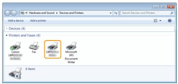 CANON LBP6040 - Right-click the newly added printer icon, and click [Install]. - 2