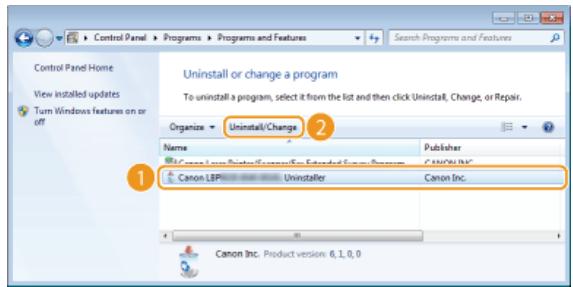 CANON LBP6040 - Uninstalling Printer Drivers - 1