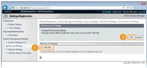 CANON LBP6040 - Select the [Use SSL] check box and click [OK]. - 1