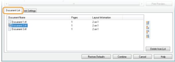 CANON LBP6040 - [Document List]/[Print Settings] - 1