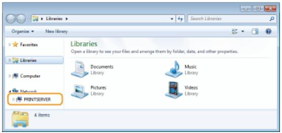 CANON LBP6040 - Installing Drivers via the Print Server (Client Settings) - 1