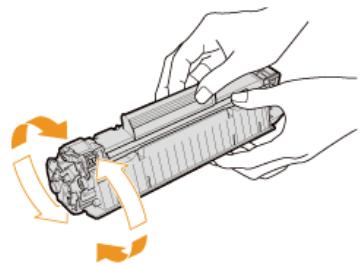 CANON LBP6040 - Shake the toner cartridge 5 or 6 times as shown below to evenly distribute the toner inside the cartridge. - 1