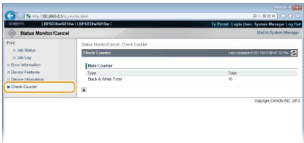 CANON LBP6040 - Viewing the Page Counter Value - 2