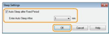 CANON LBP6040 - Make sleep mode settings, and click [OK]. - 1