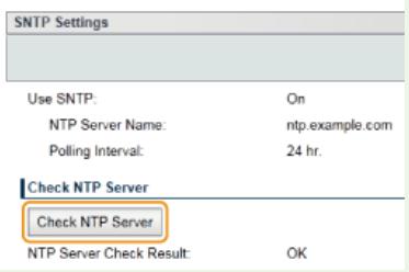 CANON LBP6040 - Testing communication with the NTP/SNTP server - 1