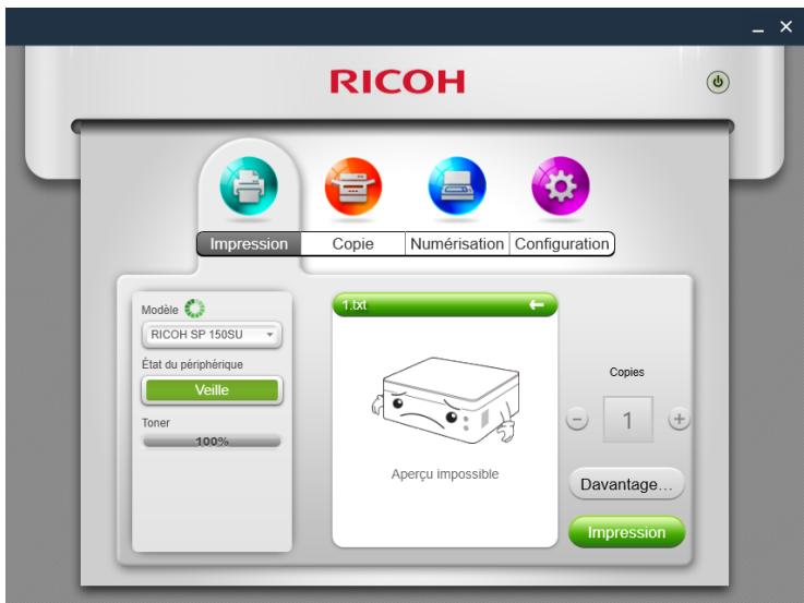 RICOH SP 150W - Impression de fichier - 2