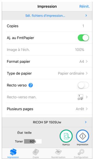 RICOH SP 150W - Page Fonctions - 1