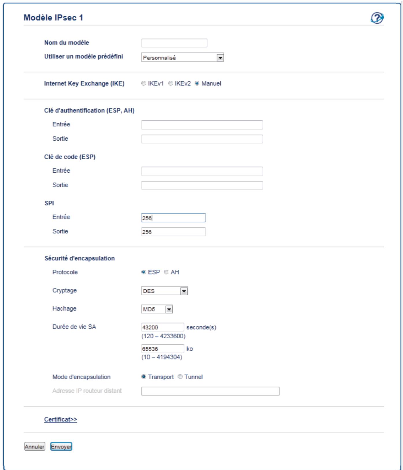 BROTHER HL-L9310CDWT - Réglages manuels pour un module IPsec - 1