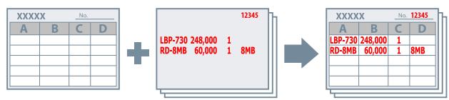 XXXXXX No. 12345 A B C D LBP-730 248,000 1 RD-8MB 60,000 1 8MB → XXXXXX No. 12345 A B C D LBP-730 248,000 1 RD-8MB 60,000 1 8MB