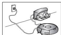 SAMSUNG SR8847 NAVIBOT - Au moment d'installer la station de recharge, ne laissez pas le cordon d'alimentation trainer sur le sol. - 1