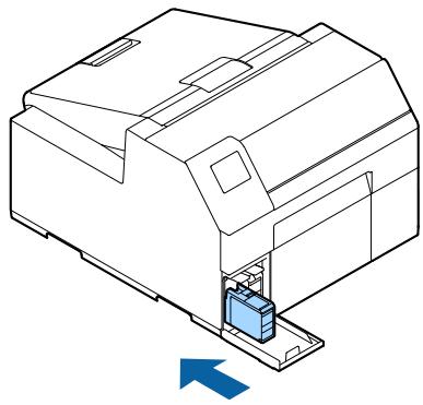 EPSON COLORWORKS CW-C6500AE - Placez la cartouche d'encre dans la fente. - 1