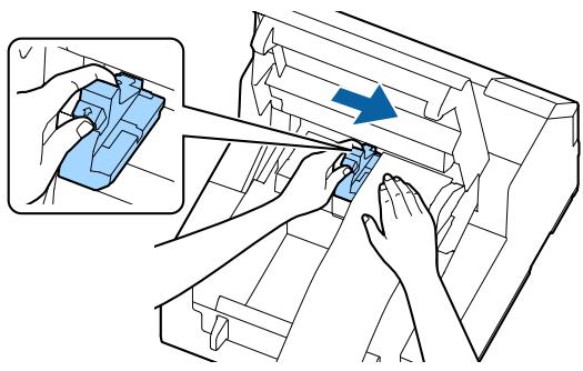 EPSON COLORWORKS CW-C6500AE - Placez votre main sur le papier pour l'aplatir et faites glisser le guide du bord mobile contre le papier. - 1