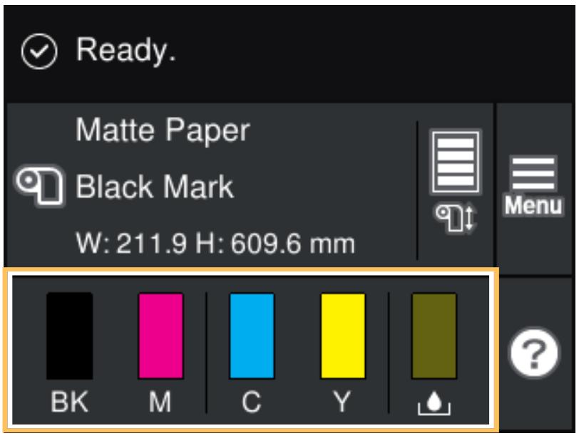 EPSON COLORWORKS CW-C6500AE - Vérification de l'état des consommables - 1