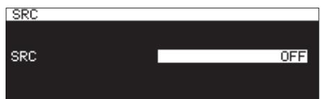 TASCAM SS-R250N - Emploi du convertisseur de fréquence d'échantillonnage - 1