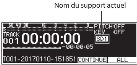 TASCAM SS-R250N - Sélection de support - 2