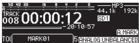 TASCAM SS-R250N - Ajout de marqueurs pendant l'enregistrement - 1
