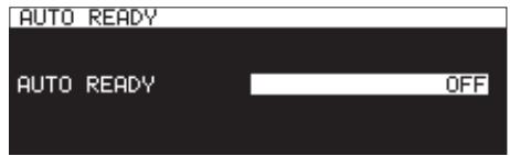 TASCAM SS-R250N - Emploi de la fonction Auto Ready - 1