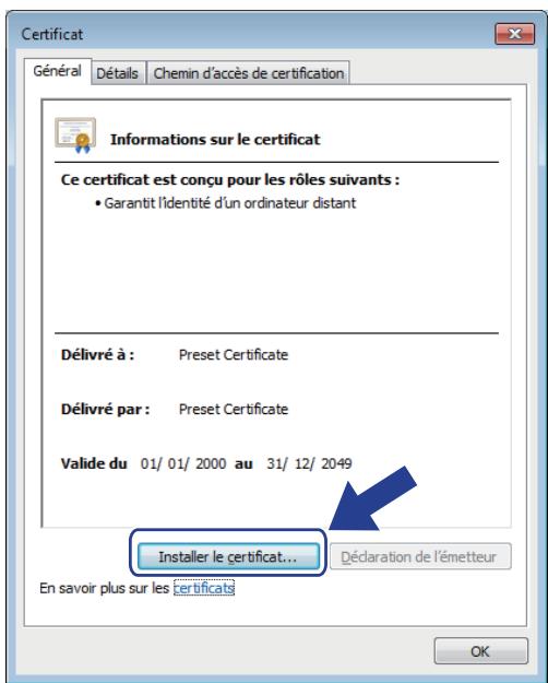 BROTHER HL-L5100DNTT - Installer le certificat auto-signé pour les utilisateurs windows® munis de droits d'administration - 7