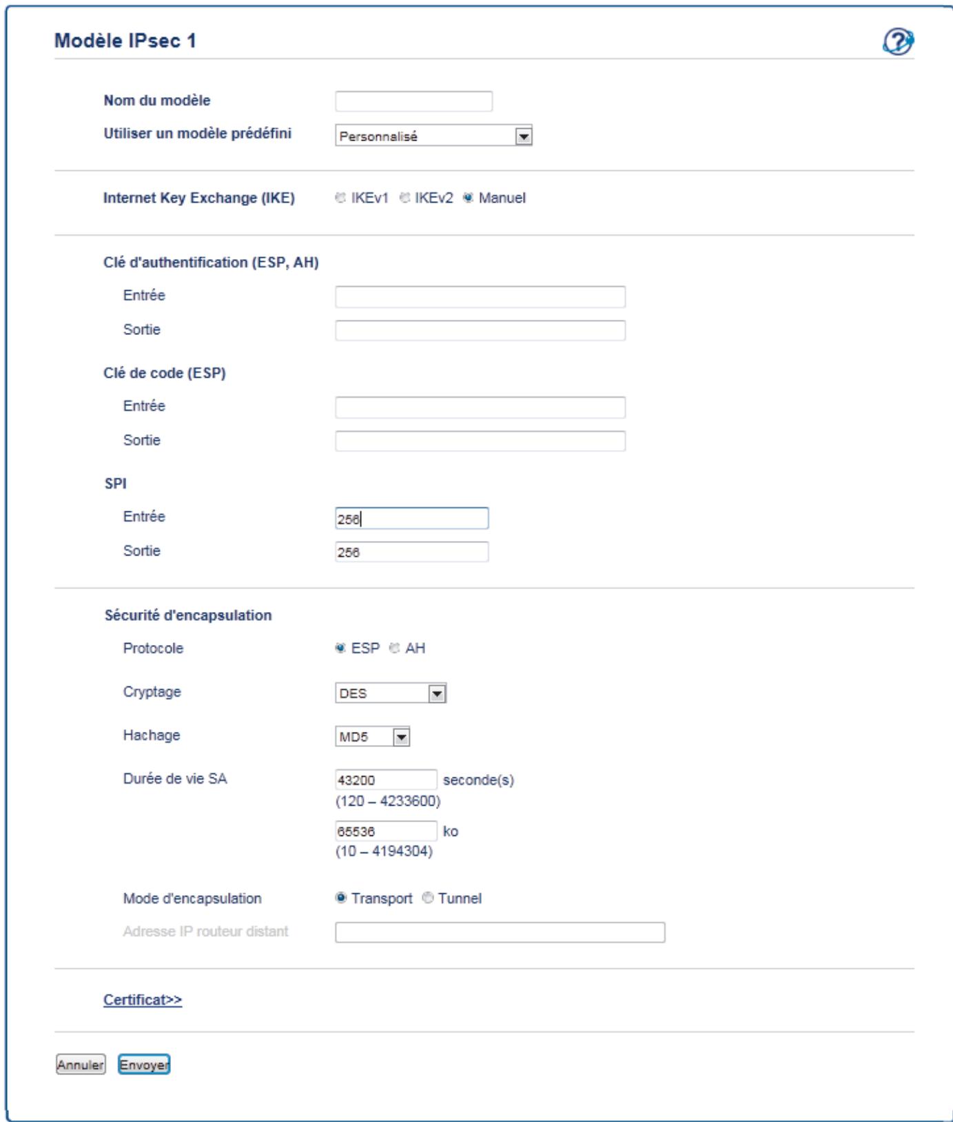 BROTHER HL-L5100DNTT - Réglages manuels pour un modèle ipsec - 1