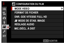 FUJIFILM X-E4 - Configuration du FILM (photographie) - 2