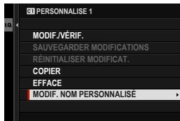 FUJIFILM X-E4 - Modification des noms des jours de réglages personnalisés - 2