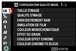 FUJIFILM X-E4 - Sélection d'un onglet de menu - 3