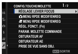 FUJIFILM X-E4 - CONFIG. Touche/Molette - 1