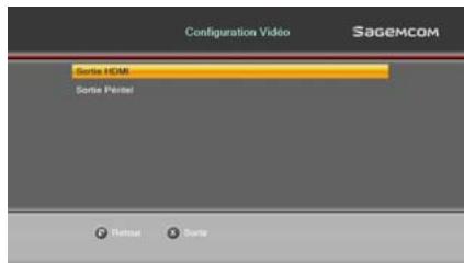 SAGEMCOM DT 82 HD - Paramétrer le standard de sortie TV - 1