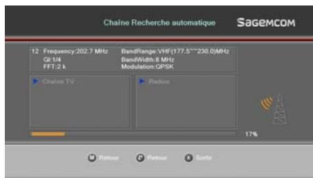 SAGEMCOM DT 82 HD - Recherche des chaînes - 1