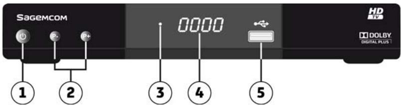 SAGEMCOM DT 82 HD - Face avant du récepteur - 1