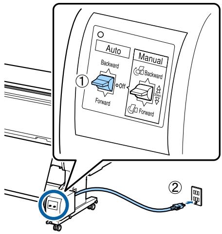 EPSON SURECOLOR SC-P7500 - Saisie du papier avec la face imprimable vers l'intérieur - 1