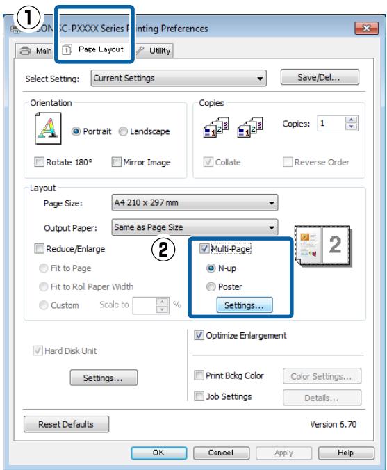 EPSON SURECOLOR SC-P7500 - Configuration des paramètres dans Windows - 1