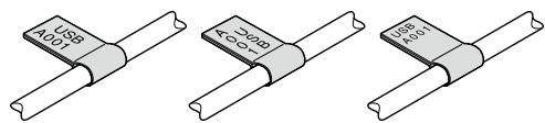 EPSON LW-K400VP - ■ Création d'une étiquette pour cables Étiquettes drapeau enveloppant un cable - 1